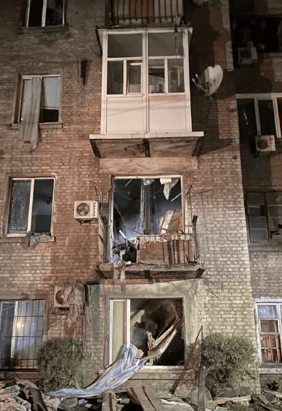 Удар російських дронів па Дніпропетровщині