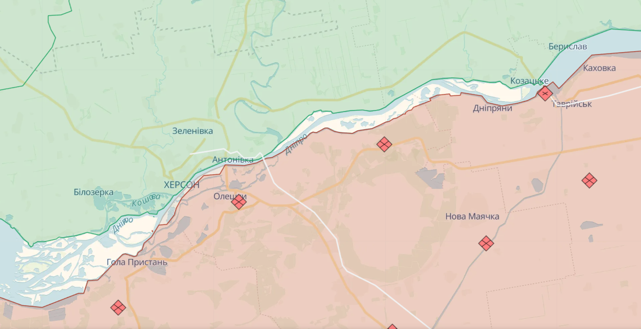 Карта бойових дій на Херсонщині / © Deepstatemap