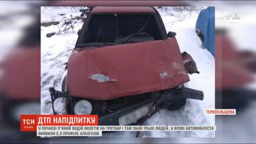На Тернопільщині п'яний водій збив поліцейського та ще двох осіб