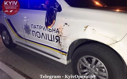 Водитель подшофе въехал в патрульное авто в Киеве и пытался сбежать