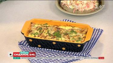 Рецепт запеканки с баклажанами и салата "Коул Слоу" от Евгения Клопотенка