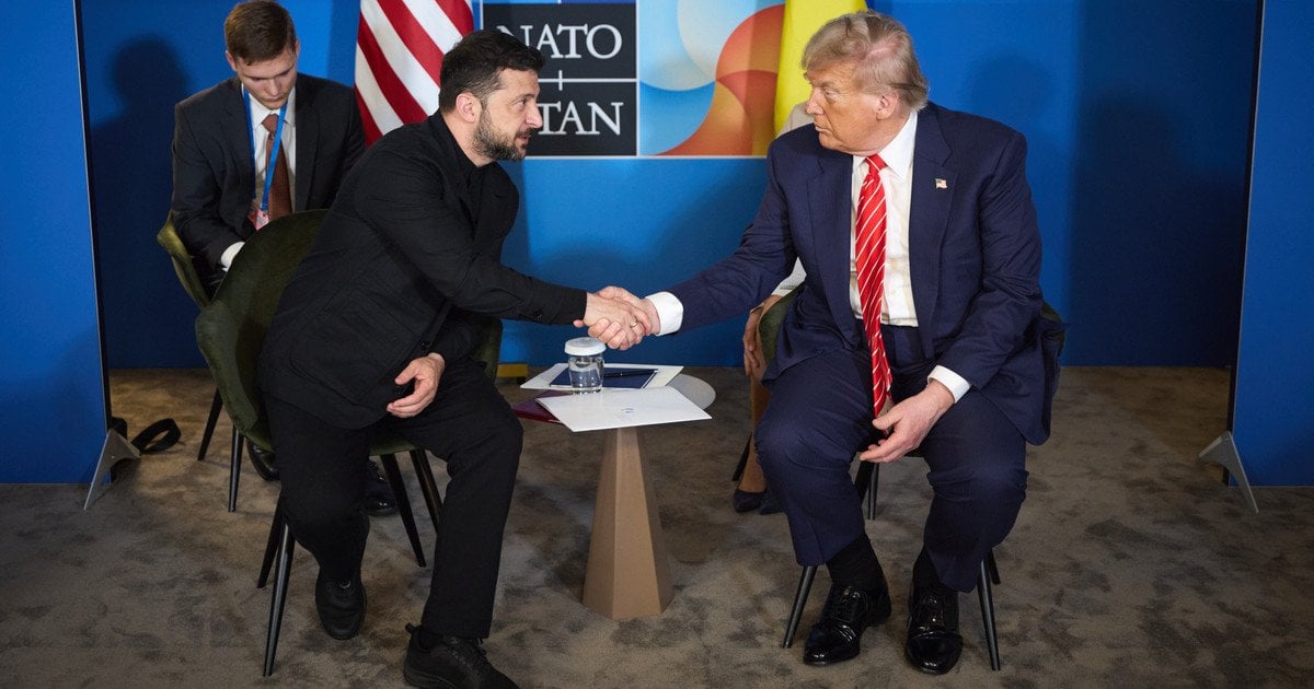 Volodymyr Zelenskyy and Donald Trump