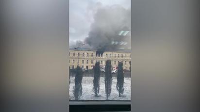 В российской Туле пылает военный госпиталь