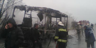 На Харьковщине на ходу загорелся рейсовый автобус