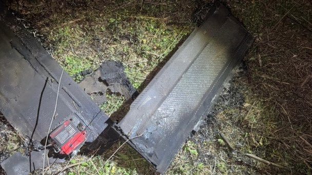 Уламки російського дрона на території Румунії / Фото: ISU Tulcea