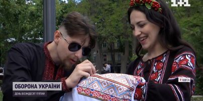 В Одессе все желающие могли присоединиться к созданию вышиванки
