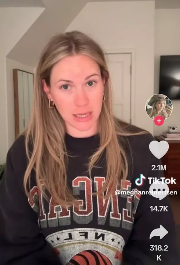 Меган Рейнертсен вибачилась у TikTok перед іншими пасажирами / © скриншот з відео