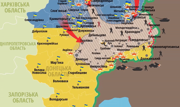 Чотири роки АТО за дві хвилини. Як змінювалася лінія фронту на Донбасі. Відеографіка