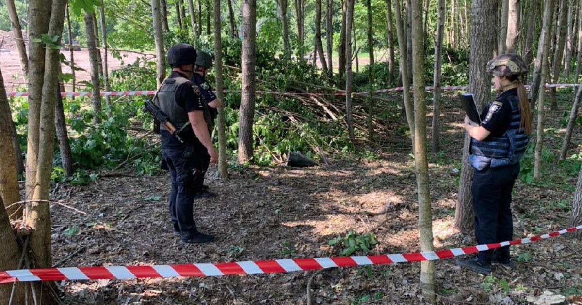 У лісі на Київщині виявлено нерозірвану бойову частину "Шахеда" / © Андрей Небитов