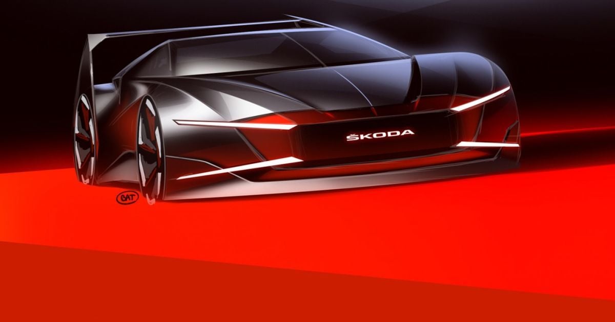 Skoda показала ефектні зображення свого спорткара у "вампірському" стилі