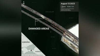 Появились новые спутниковые кадры, как оккупанты пытаются отремонтировать Крымский мост