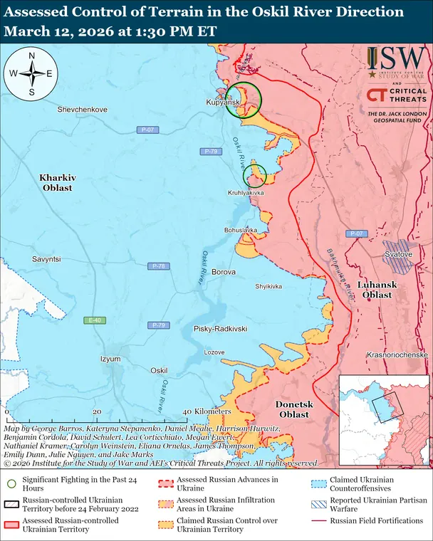 Лінія фронту / © Інститут вивчення війни (ISW)