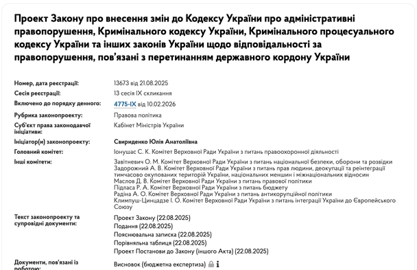 Законопроєкт №13673 на сайті Верховної Ради