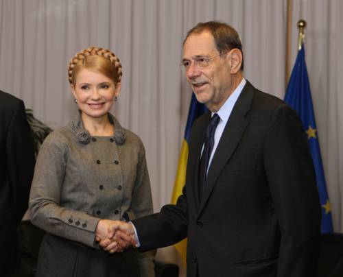Юлія Тимошенко та Хав'єр Солана у Брюсселі