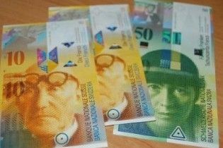 Нацбанк розпродав більше мільйона швейцарських франків