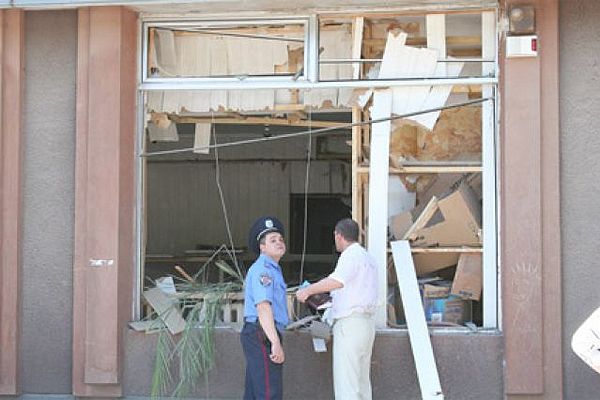 Вибух в Ощадбанку в Мелітополі