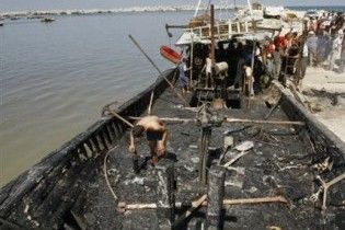 Ізраїльський корабель ВМС спалив рибальський човен