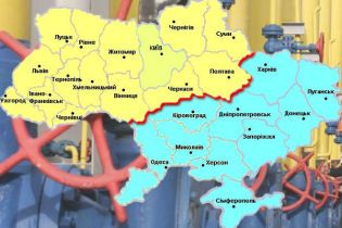 Газовий конфлікт поділив Україну на Схід і Захід