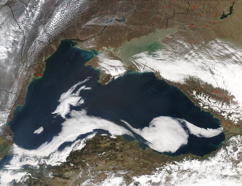 Знімок Чорного моря зі супутника (Фото: Wikipedia)
