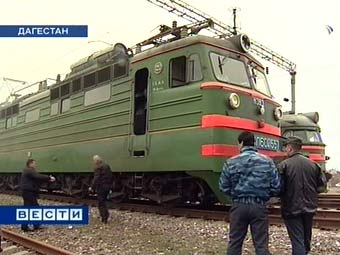 Потяг у Дагестані. Кадр телеканалу
