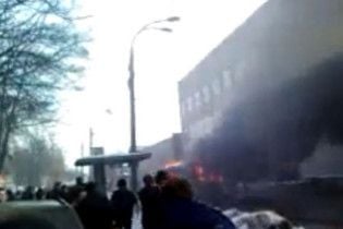 У Києві згорів трамвай