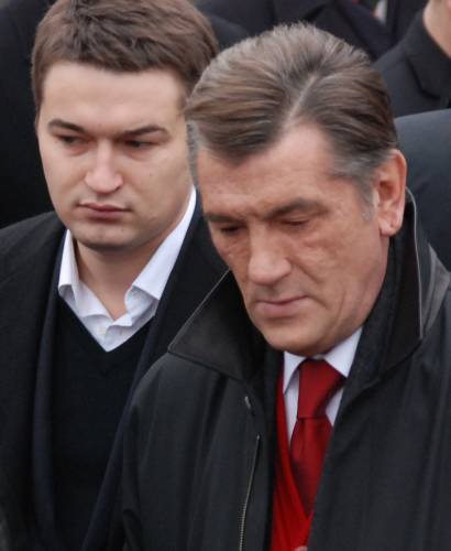 Віктор Ющенко зі своїм сином Андрієм, День пам'яті жертв Голодомору