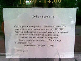 оголошення про продаж козла