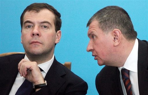 Ігор Сєчін, Дмитро Мєдвєдєв