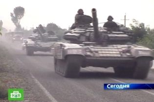 Российские танки вошли в Цхинвали (видео)