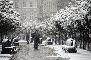 Львов засыпало снегом
