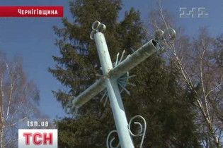 Елка с детской могилы стала главным новогодним деревом райцентра на Черниговщине