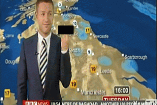 Ведучий BBC показав непристойний жест у прямому ефірі