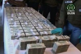 У Колумбії перехоплено 29 млн євро і 17 млн доларів наркокартелю