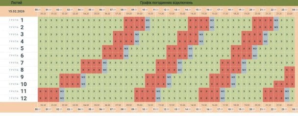 Графік відключення світла в Чернівецькій області 15 лютого