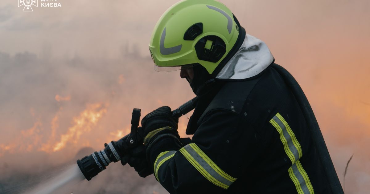 У Києві на Троєщині рятувальники ліквідували пожежу в екосистемах