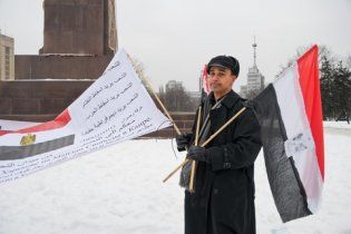 В центре Харькова египтянин устроил "революцию"