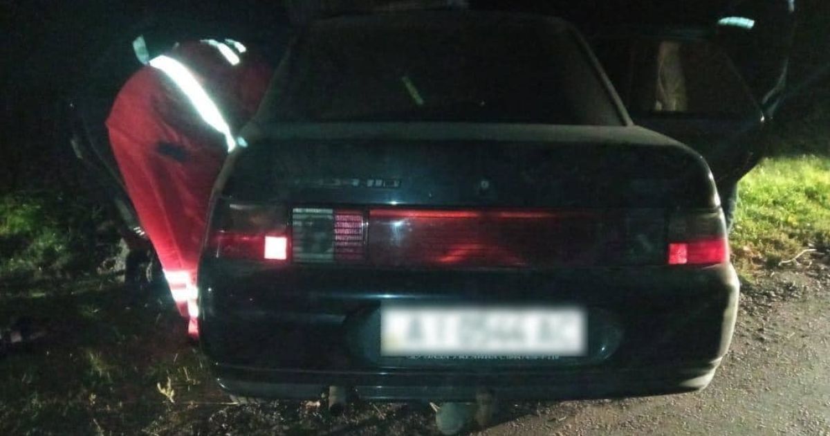 У Київській області капітан поліції злетів на своєму авто у кювет і зіткнувся з деревом