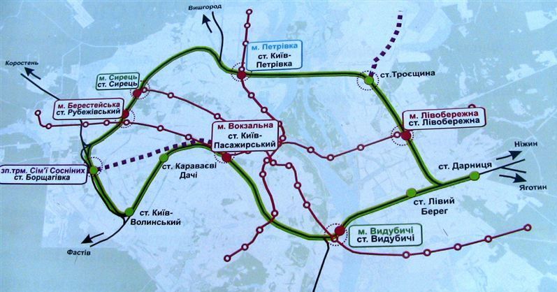 Схема електрички, Київ