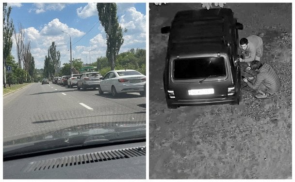 У Донецьку паливна криза: кілометрові черги на АЗС та крадіж