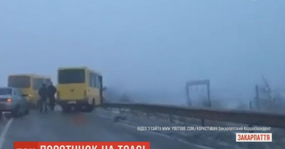 Поблизу Ужгорода маршрутка з пасажирами ледь не звалилась з мосту