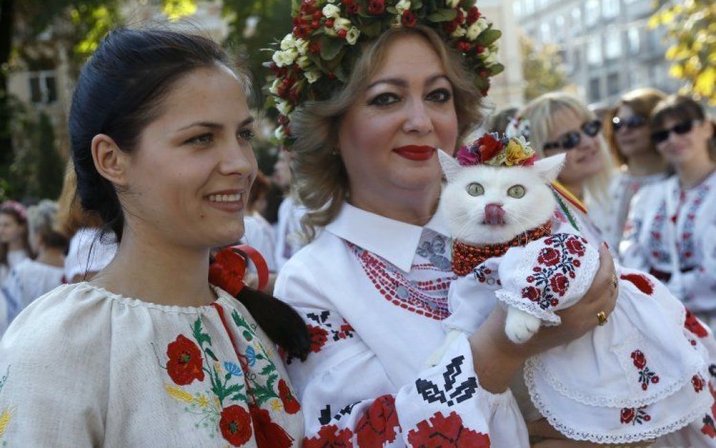 Мегамарш вышиванок в Киеве / © УНИАН