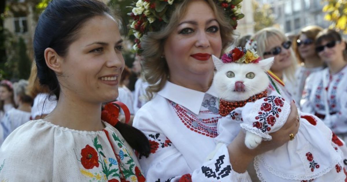 Мегамарш вышиванок в Киеве / © УНИАН