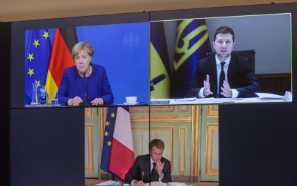Зеленский провел переговоры с Меркель и Макроном: о чем договаривались