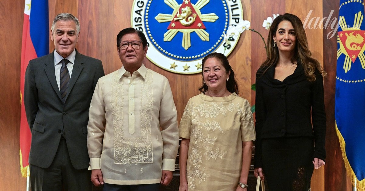 Джордж і Амаль Клуні з перезидентом і першою леді Філіппін