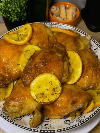 Куриные бедра с апельсинами tiktok.com_@radostina_ksenia_