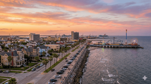 Город Галвестон в Техасе