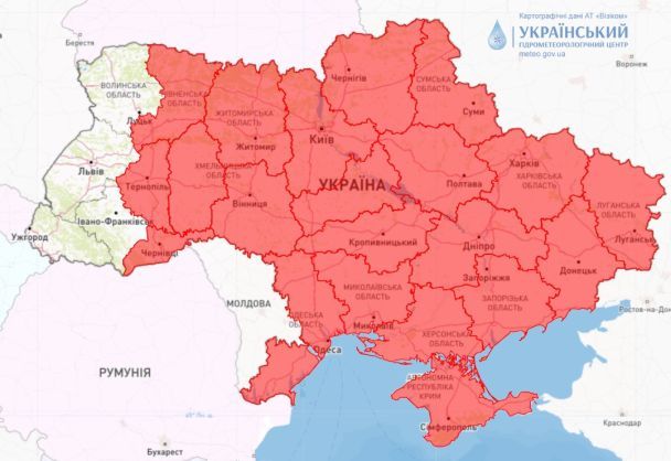 Предупреждение пожарной опасности в Украине. / © Укргидрометцентр