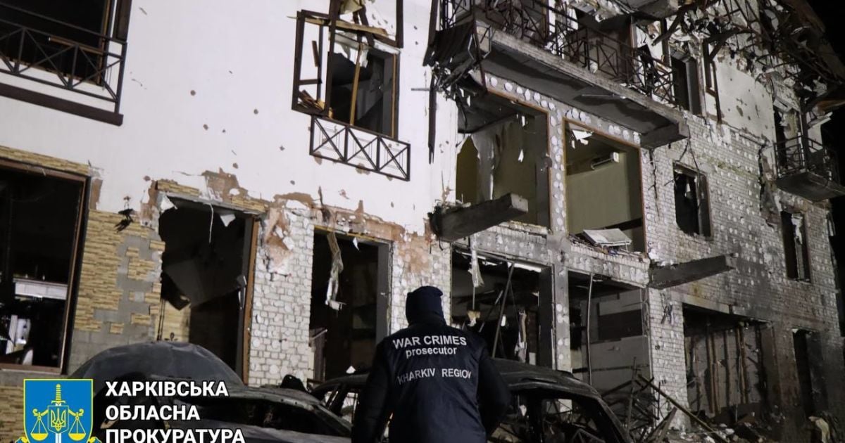 The aftermath of the missile strike on a hotel in Kharkiv on January 2 / Photo: Oleh Synehubov