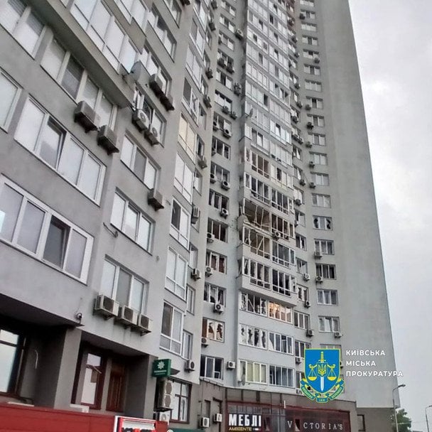 Последствия ночной атаки на Киев / © Прокуратура Киева