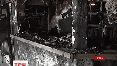 В Одессе вспыхнул один из баров после взрыва газового баллона